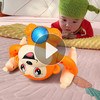 婴儿玩具有声会动宝宝幼儿益智早教0-1一3半岁新生6个月5男孩女孩 橙色翻斗猴+粉色电动行走狗-充电版