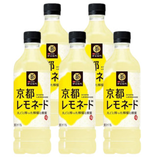 三得利（Suntory）日本进口冷藏绿茶饮料无糖0脂肪 京都伊右卫门调味茶夏日饮品大瓶 含糖0脂蜂蜜柠檬味绿茶525ml*5瓶