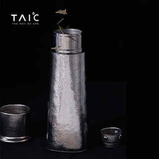TAIC大容量焖茶保温杯纯钛杯泡茶便携水杯 TMPB-T420 莫奈·皓月银