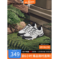 斯凯奇（Skechers）2023春夏新款男子休闲时尚跑步鞋舒适百搭运动鞋237214C 白色/黑色/WBK 39.5