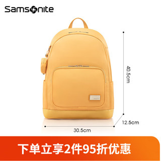 新秀丽（Samsonite） 双肩包新款QD8大容量男女高中生书包学生背包QF9 QD8黄｜0.74kg｜13.5L