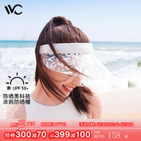 VVCVVC遮阳帽男女夏季防紫外线防晒帽轻薄透气太阳帽户外骑行帽子 幻影白