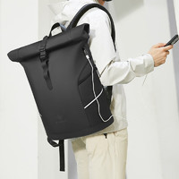 HK双肩背包男士笔记本电脑包书包初高中大学生大容量旅行包行李背包 炫酷黑