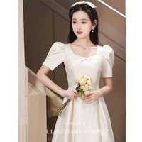 塞德勒(SAIDELE)晚礼服女宴会气质轻奢小众高端法式领证登记订婚白色裙成人 白色 XXL (建议126-135斤)