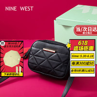 NINE WEST 玖熙 包包女包包新款2023轻奢单肩斜挎包七夕情人节生日礼物送女友老婆 黑色cm 情人节520生日礼物送女友老婆