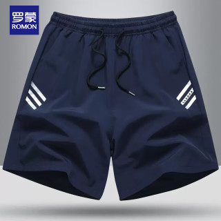 罗蒙(romon)短裤男夏季休闲跑步运动健身透气薄款弹力五分裤子男k2035