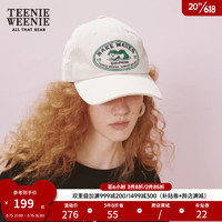 Teenie Weenie小熊2023夏季新款简约刺绣出游撞色线条鸭舌帽子女 浅卡其色 FRE