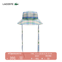  拉科斯特 法国拉科斯特 LACOSTE女士23春季新款时尚百搭条纹休闲潮流帽渔夫帽RK6006 VVI/绿色格子 S/56CM