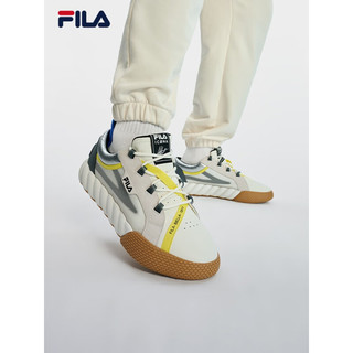 FILA 斐乐 男鞋时尚板鞋2023年夏休闲板鞋复古运动鞋 雪白/融合灰-ST 42