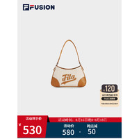 FILA FUSION斐乐潮牌女包斜挎包2023秋新时尚休闲腋下包单肩包包 藜麦卡其-LK XS