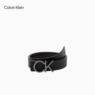 Calvin Klein Jeans23春男士双面用字母扣孔牛皮腰带HC0605 001-太空黑 105