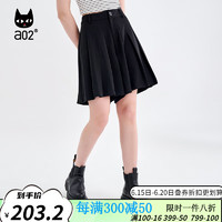 a02通勤风裙裤女2023夏新品宽松垂感短裤甜酷减龄裤子女 黑色 L
