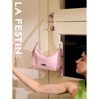 拉菲斯汀（La Festin）夏季包包2023新款法式小众单肩斜挎包女士通勤腋下托特包 621831 樱花粉