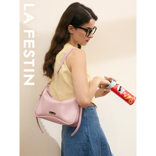 拉菲斯汀（La Festin）夏季包包2023新款法式小众单肩斜挎包女士通勤腋下托特包 621831 樱花粉