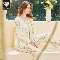 loveloc 月子服 孕妇睡衣孕期哺乳衣产后吸汗纯棉纱布透气家居服夏