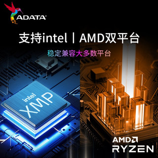 ADATA 威刚 XPG 龙耀D35G 超频RGB灯条 台式机电竞DDR4内存条 龙耀D35G 16G*2 3200 黑色