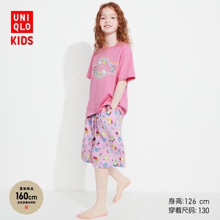 UNIQLO 优衣库 RELACO 女童休闲7分睡裤