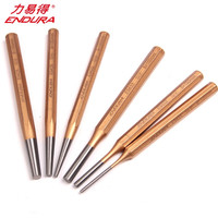 力易得6件铬钒钢冲子 圆柱冲中心冲钻孔中心定位冲凿子冲头套装 E1564