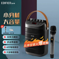 漫步者（EDIFIER）PK305户外蓝牙音箱多功能便携式手提小型广场舞会议教学K歌扩音 PK305+2支无线话筒+16G优盘