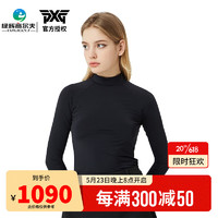 PXG 韩国进口 高尔夫服装女士长袖T恤打底衫 23新款golf运动上衣透气  PHMPW110721 黑色 XS