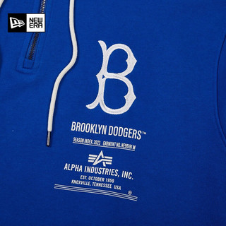 NEW ERAx Alpha Industries x MLB联名款卫衣MLB情侣刺绣休闲连帽衫 60334019-蓝色 M