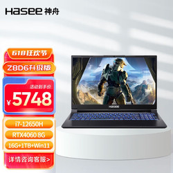 Hasee 神舟 Z8D6升级版 i7/1T/4060/2K