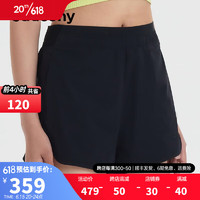 Saucony索康尼运动短裤女裤23夏季新款专业跑步短裤运动裤透气短裤子 黑色 XL（175/80A）
