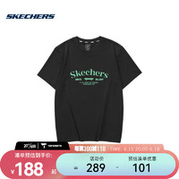 斯凯奇（SKECHERS）男子针织短袖T恤衫 L223M027-0018 XXXL