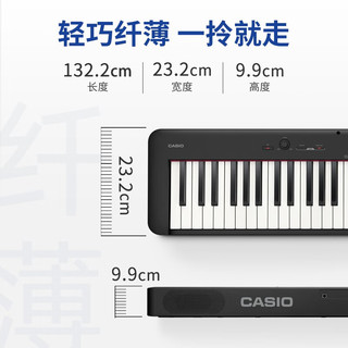 CASIO 卡西欧 CDP-S160 电钢琴 88键力度 黑色 U架+三踏板+双人琴凳+官方标配