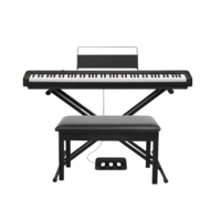 CASIO 卡西欧 CDP-S160 电钢琴 88键力度 黑色 X架+三踏板+双人琴凳+官方标配