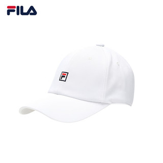 斐乐（FILA）男女棒球帽2022年春季新款动跑步鸭舌帽子户外时尚潮 标准白-WT XS