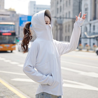 上海故事夏季口袋拼接防晒衣女 透气清凉遮阳外套 灰色