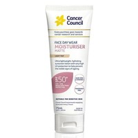 Cancer Council 茜茜尔 面部保湿防晒霜 SPF50+（浅肤色）75ml