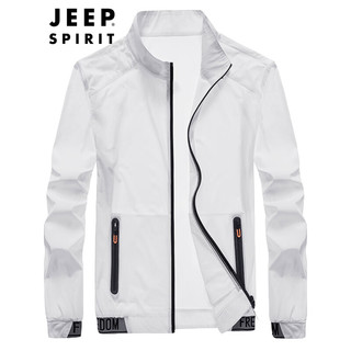 吉普（JEEP）外套男防风晒上衣男装夏季立领夹克男士轻薄透气衣服