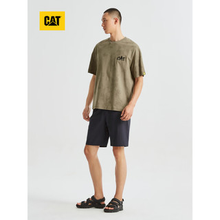 CAT卡特23夏新款男士户外CoolMax凉感扎染宽松版短袖T恤商场同款 暗绿 M