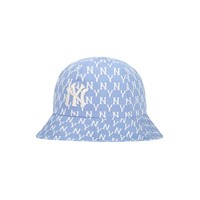 MLB 香港直邮MLB渔夫帽NY满印遮阳帽子男女同款时尚复古老花盆帽