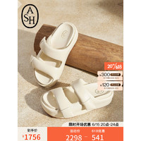 ASH女鞋2023夏季新款ZETA系列舒适休闲厚底增高凉鞋雪糕鞋凉拖 米白 36