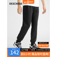 斯凯奇（Skechers）简约舒适百搭男士休闲裤L322M091 碳黑/0018 S