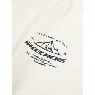 斯凯奇（Skechers）防紫外速干运动外套女休闲梭织白色上衣L223W084 棉花糖白/0074 M