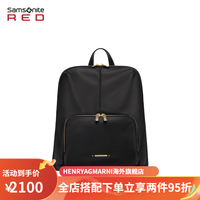Samsonite 新秀丽 双肩包电脑包13英寸女士书包休闲旅行通勤背包时尚大学生黑色QF6