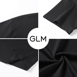 GLM森马集团品牌短袖T恤男夏季纯棉韩版潮流时尚百搭打底衫 黑色S