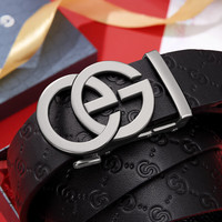 高尔夫（GOLF）男士皮带双面头层牛皮腰带男自动扣休闲商务耐磨裤腰带礼盒装