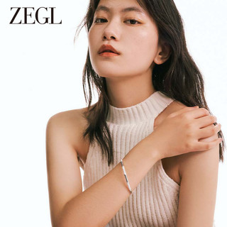 ZEGL999纯银竹节手镯女生轻奢小众精致高级感实心镯子手饰送妈妈