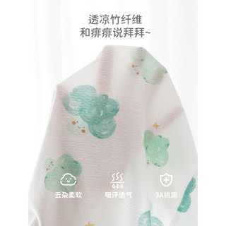 乖奇熊婴儿贴身衣服夏季竹纤维短袖连体衣宝宝可爱哈衣爬服薄款 白色/南瓜宝宝 66cm