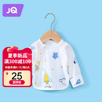 婧麒（JOYNCLEON）新生婴儿儿衣服初生半背衣夏季款宝宝纯棉上衣薄款夏装 飞机 52cm