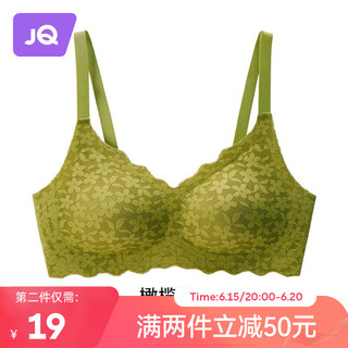 婧麒（JOYNCLEON）哺乳内衣小花花孕妇文胸无钢圈喂奶胸罩夏季薄款 橄榄绿 L