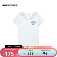 斯凯奇（SKECHERS）女青少年针织短袖T恤衫 L223G030-0019 XXXL