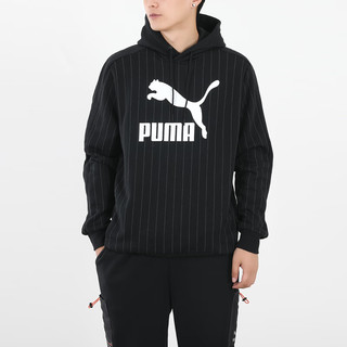 彪马（PUMA）男装 2023春季新款户外跑步时尚潮流保暖舒适休闲卫衣套头衫 530179-01/加绒保暖 XS(165/88)