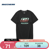 斯凯奇（SKECHERS）中性针织短袖T恤衫 L223U042-0018 XS