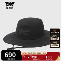PXG高尔夫男士球帽渔夫帽 简约潮牌遮阳防晒golf运动帽 韩国进口23款 PHPPU960521 黑色 S/M